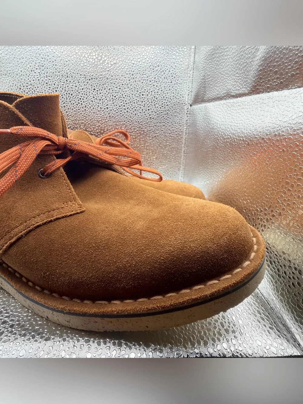 Clarks Men's Suede Boots in Chestnut Brown comfort orthite